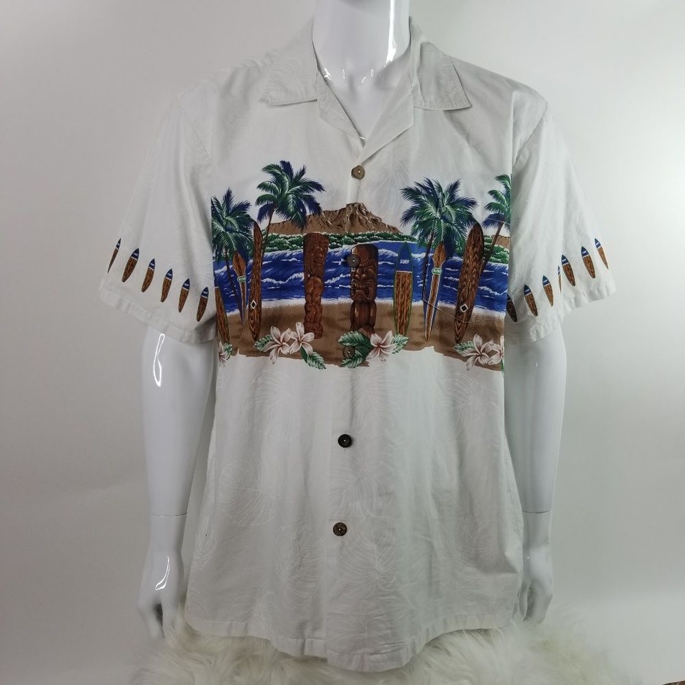 Favant Hawaiian Aloha Tropical Button-Front Shirt